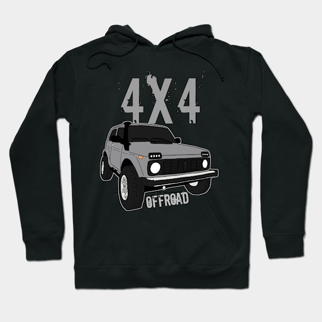 Lada Niva Hoodie by Ntdesignart